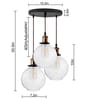 Marino Black Metal Cluster Hanging Light