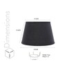 Mario Black Cotton Solid Lampshade