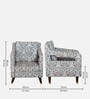 Mario Fabric Lounge Chair In Blue Floral Finish