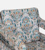 Mario Fabric Lounge Chair In Blue Floral Finish