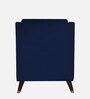 Mario Velvet Lounge Chair In Blue Finish