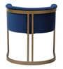 Horta Velvet Barrel Chair in Blue Colour