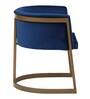 Horta Velvet Barrel Chair in Blue Colour