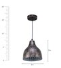 Neston Porous Grey Metal Hanging Light
