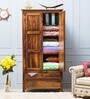 Maritsa Wardrobe with two drawers in Provincial Teak Finish on Rent