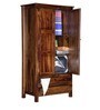 Maritsa Wardrobe with two drawers in Provincial Teak Finish on Rent