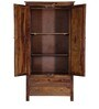Maritsa Wardrobe with two drawers in Provincial Teak Finish on Rent
