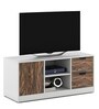 Mark TV Console for TVs up to 48"  in White & Antique Oak Finish 
