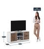 Mark TV Console for TVs up to 48"  in White & Antique Oak Finish 