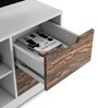 Mark TV Console for TVs up to 48"  in White & Antique Oak Finish 