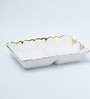 White Ceramic   1 Pc Appetizer Platter