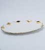 White Ceramic  Flower Shape 1 Pc Appetizer Platter