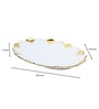 White Ceramic  Flower Shape 1 Pc Appetizer Platter