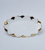 White Ceramic  Flower Shape 1 Pc Appetizer Platter