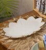 White Ceramic  Flower Shape 1 Pc Appetizer Platter