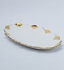 White Ceramic  Flower Shape 1 Pc Appetizer Platter