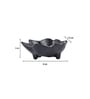 Set of 6 Black Melamine 30ml Each Dip Bowls