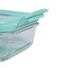 Green 340 Ml, 570 Ml Glass Set of 2 Glass continers