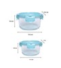 Blue 410 Ml , 570 Ml Glass Set of 2 Glass continers