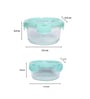 Green 410 Ml, 570 Ml Glass Set of 2 Glass continers