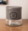 Grey Glass 800ml Tea Airtight Storage Jar & Containers