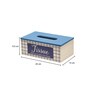 Blue 450ml Wood 1 pcs Tissue Box