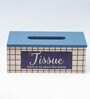 Blue 450ml Wood 1 pcs Tissue Box