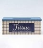 Blue 450ml Wood 1 pcs Tissue Box