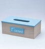 Blue 350 Ml Wood 1 pcs Tissue Box