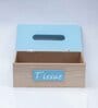 Blue 350 Ml Wood 1 pcs Tissue Box