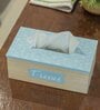Blue 350 Ml Wood 1 pcs Tissue Box