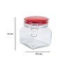 Red Glass 700ml Storage Jar  With Ceramic Lid