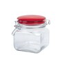 Red Glass 700ml Storage Jar  With Ceramic Lid