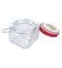 Red Glass 700ml Storage Jar  With Ceramic Lid