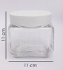 White & Transparent Glass 800ml Storage Jar & Containers With Metal Lid