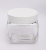 White & Transparent Glass 800ml Storage Jar & Containers With Metal Lid