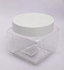 White & Transparent Glass 800ml Storage Jar & Containers With Metal Lid