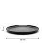 Black Melamine (Set of 6) Quarter Plate