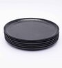 Black Melamine (Set of 6) Quarter Plate