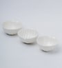 White  Ceramic Set of 3 Serving Bowls