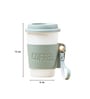 White & Green 350 Ml Ceramic 1 pcs Tumbler