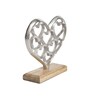 Market 99 Silver Hearts Sculpture On A Wooden Base
