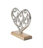 Market 99 Silver Hearts Sculpture On A Wooden Base