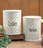Ivory Galvanised Iron 1400ml Cookie & Namkeen Jar Containers