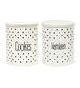 Ivory Galvanised Iron 1400ml Cookie & Namkeen Jar Containers