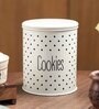 Ivory Galvanised Iron 1400ml Cookies Storage Jar