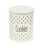 Ivory Galvanised Iron 1400ml Cookies Storage Jar