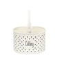 White  Galvanized iron cutlery holder