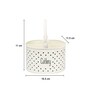 White  Galvanized iron cutlery holder