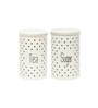 White 1 Ltr Galvanized iron Set of 2 Metal Continers